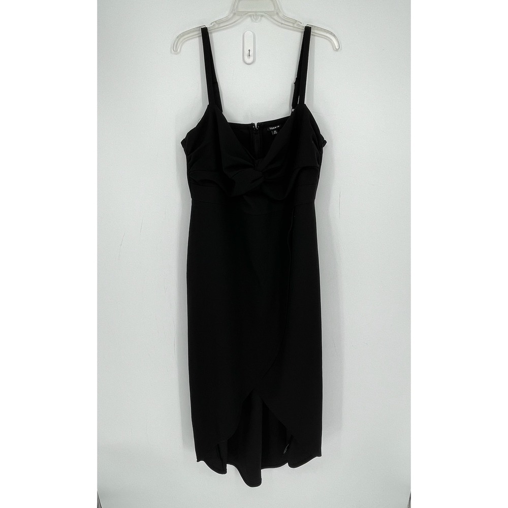 NWT Torrid Women's Black Twist Front Cut Out Crepe Dress Size 18
